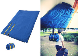 寝袋がなくてもキャンプに行ける！ シュラフがフトンで作れる掛け布団カバー「シュラフトン」発売。