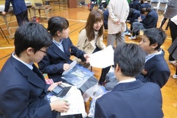 京都市北区役所と連携し、「健康長寿のまち・北区」の実現に向け、中学生に「食育ワークショップ」を実施
