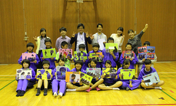 宮城県女川町の中学生プロジェクトマッピングに機材協力
